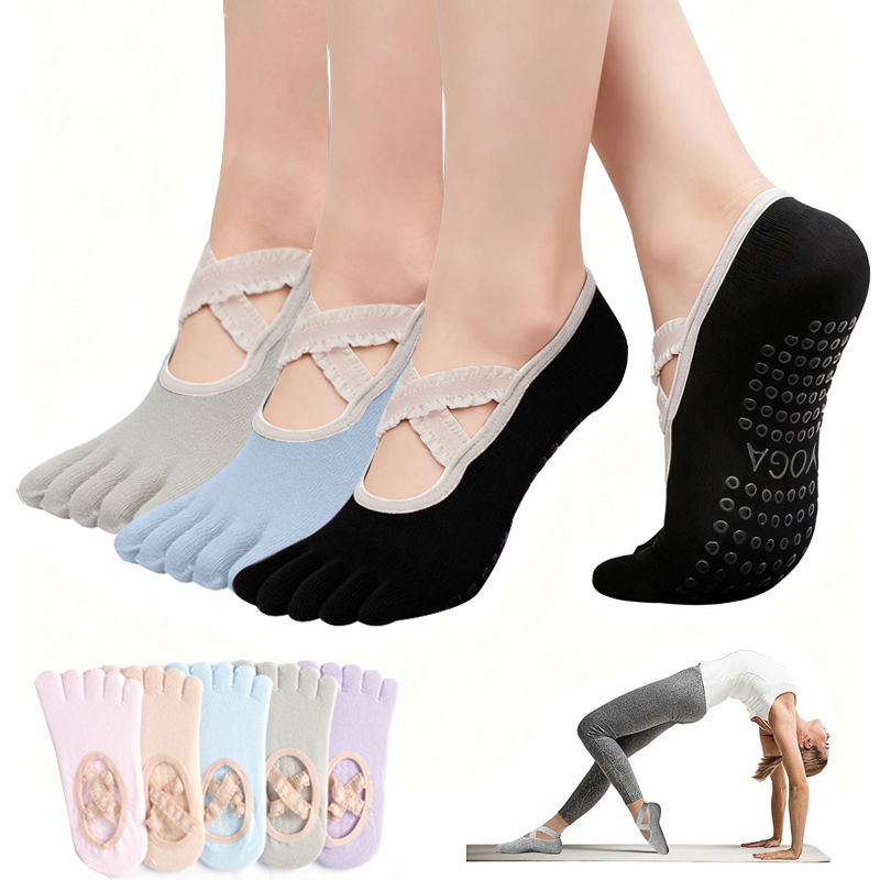 Pilates Yoga Studio - Ladies Non-Slip Pilates Socks Woman Lace