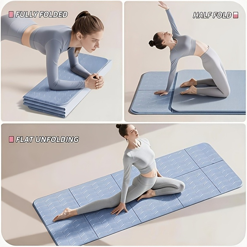 Pilates Yoga Mat Thickness - Non-Slip Extra Thick Foldable Yoga Mat,6mm