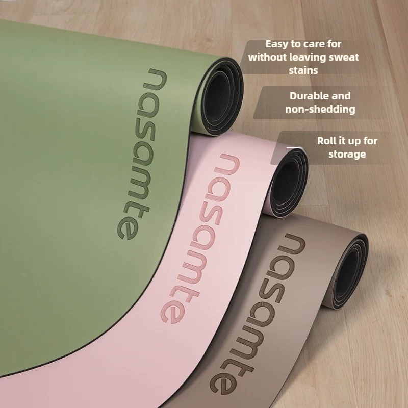 Pilates Yoga Mat Thickness - Non-Slip Yoga Mats Pure Color Rubber