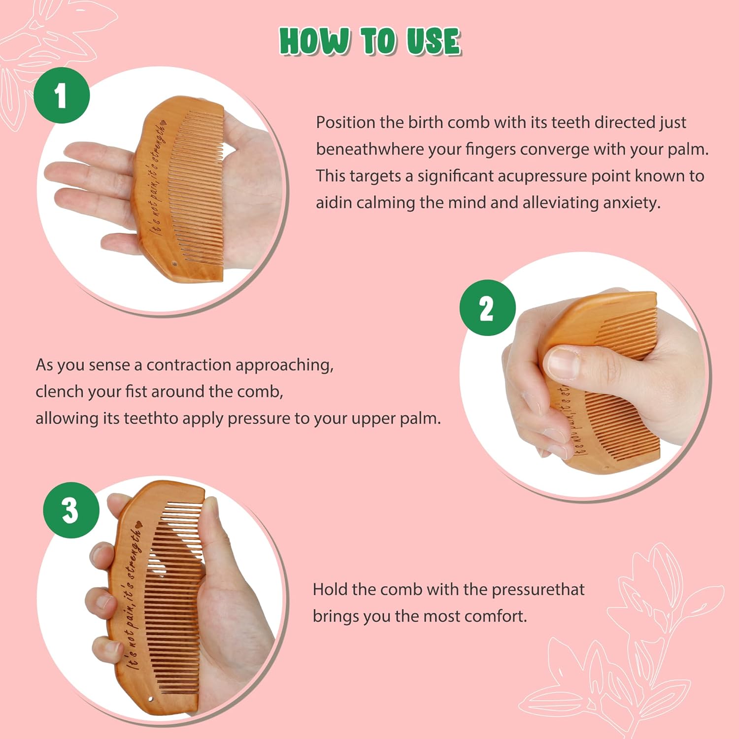 3pcs/Set Birth Comb Acupressur - огляд і ціна Acupressure Ball Set