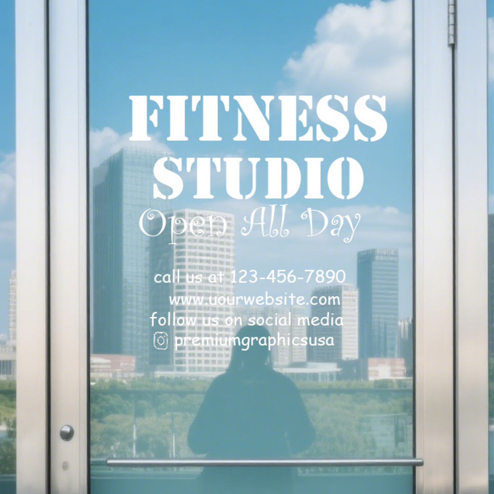Customizable Studio Window Dec - огляд і ціна Pilates Yoga Or Gym