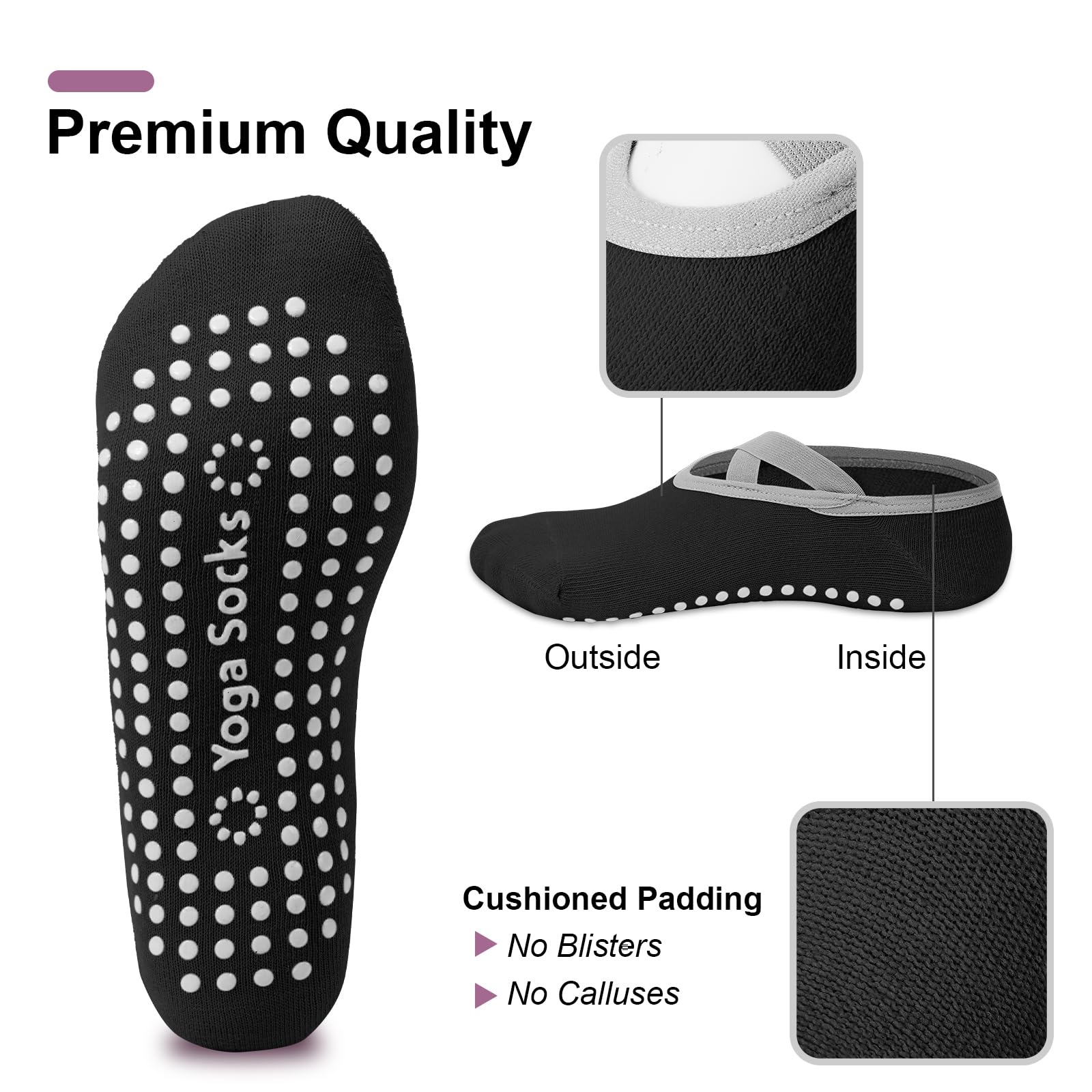 4-Pack Women's Pilates Socks,  - огляд і ціна Pilates Yoga Bag