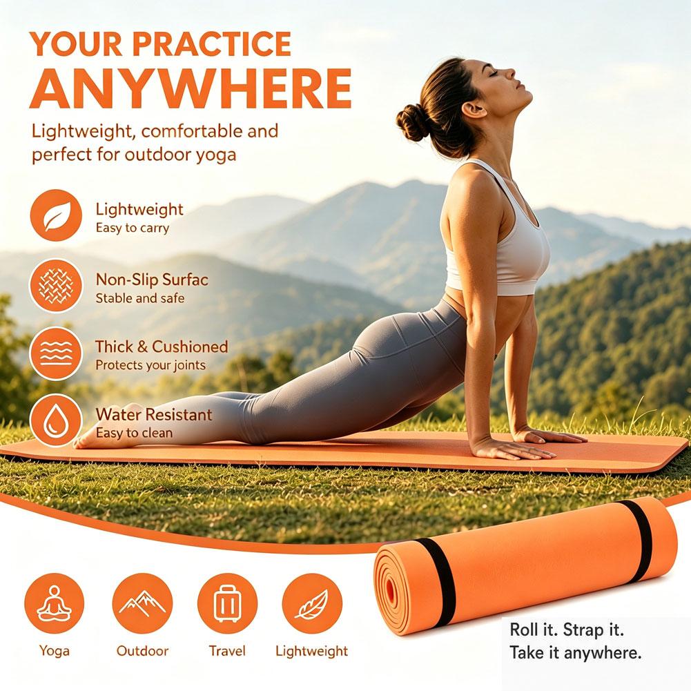 1/2Pcs Thick Yoga Mat Anti-ski - огляд і ціна Pilates Yoga Mat Thickness